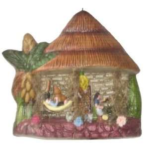  Indigenous Hut with Hammock Hanging Ornament