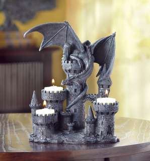 Dragon Candleholder Midieval Mythical Dungeon Castle Mythology Fantasy 