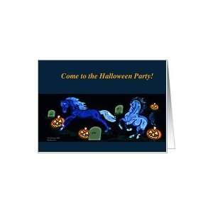  Haunting Halloween Horses Invitation Card Health 