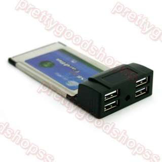 DN811 Laptop 4 Ports USB 2.0 PCMCIA PC Card Bus Adapter  