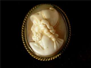 Antique Carved Cameo Brooch