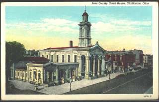   Ohio OH 1936 Ross County Court House Vintage Postcard  