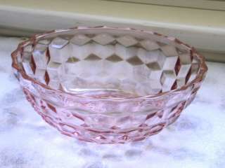 Antique Vintage Depression Glass Honeycomb Pink Serving Bowl in VGC 