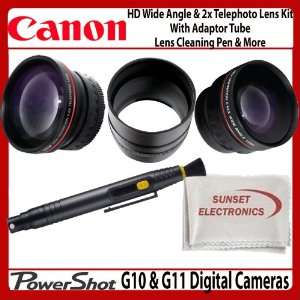 Lens Bundle Kit For Canon G10 & G11 Digital Camera Includes Necessary 