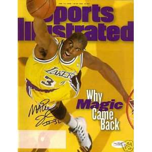  Ervin Magic Johnson Lakers SIGNED Sports Illustrated SI 