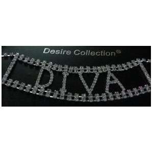  Austrian Crystal Word Choker   Diva 