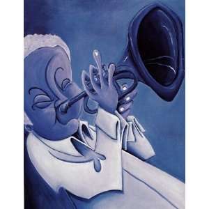  Blue Jazzman I Finest LAMINATED Print Patrick Daughton 5x7 
