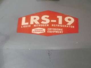 LSR 19 Union Carbide Liquid Nitrogen LN2 Cryo Dewar with 6 Canisters 