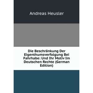   Rechte (German Edition) (9785876318121) Andreas Heusler Books