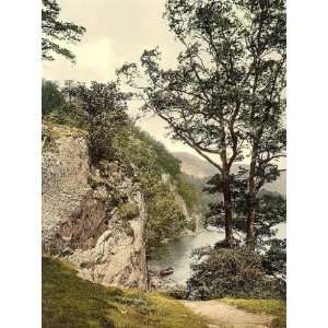 Vintage Travel Poster   Ullswater Stybarrow Crag Lake District England 