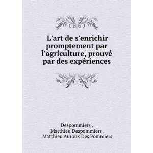   Despommiers , Matthieu Auroux Des Pommiers Despommiers  Books