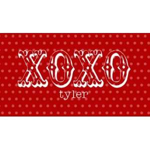  XOXO Red Personalized Placemat