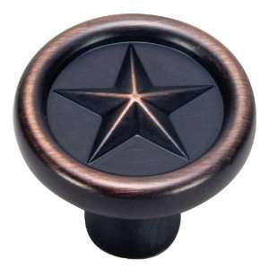 Hardware House 64 4286 Texas Star Style Cabinet Knob, Classic Bronze
