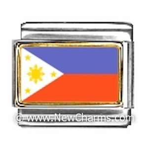  Philippines Photo Flag Italian Charm Bracelet Jewelry Link 