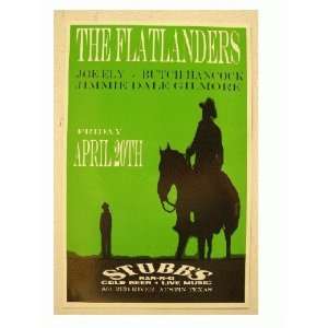   The Flatlanders Handbill Poster at Stubbs Austin, TX 