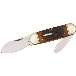  Rough Rider Knives 118 Sunfish Knife with Amber Jigged 