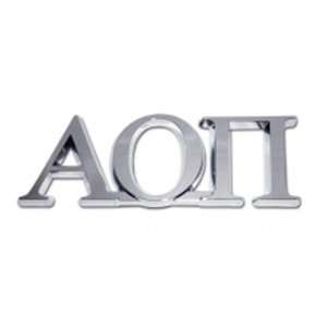  Alpha Omega Pi Sorority Chrome Auto Emblem Automotive