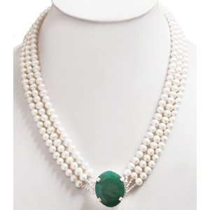 Natural Fresh Water Pearl Beautiful Handcrafted Beaded Necklace with 