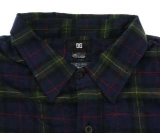 New DC SHOES Blue Mens Flannel L/S Shirt #020 size M, L, XL  