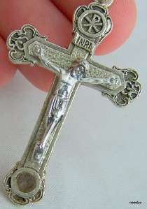 Latin Text Pectoral Cross/Crucifix Unknown Relic? NR  