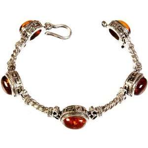  Amber Bracelet   Sterling Silver 