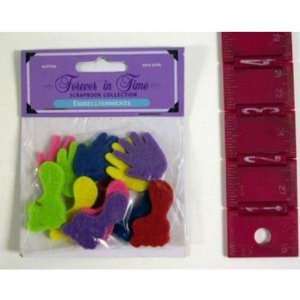  Pack of 12 Felt Hand & Foot Sticker Embellishments Case 