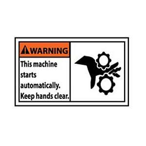     Warning This Machine Starts Automatically Industrial & Scientific