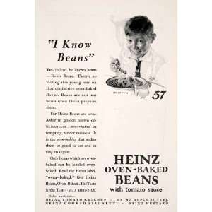  1927 Ad Heinz Beans Tomato Sauce Ketchup Food H J 57 