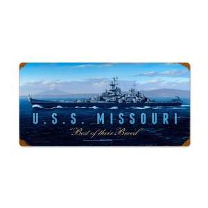  USS Missouri Allied Military Vintage Metal Sign   Victory 