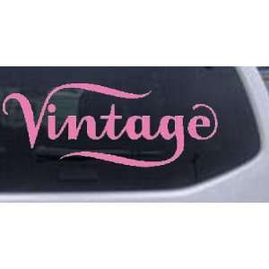 Pink 16in X 6.4in    Vintage Store Sign Decal Business Car Window Wall 