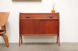 Danish Modern TEAK Entry Chest Table Micro Credenza Mid Century Eames 