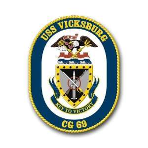 US Navy Ship USS Vicksburg CG 69 Decal Sticker 3.8 