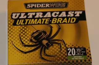 SPIDER WIRE ULTRACAST ULTIMATE BRAID 20lb 125yd SU20G 125  