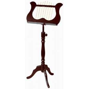   Stand   Mahogany, Wood Post, Lyre style Desk Musical Instruments