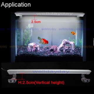 Fish Tank Overhead Clip Lamp 50CM/20 144 LED White Light Aquarium 