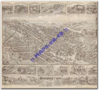 1886 BRIDGETON NEW JERSEY Cumberland County NJ MAP CD  