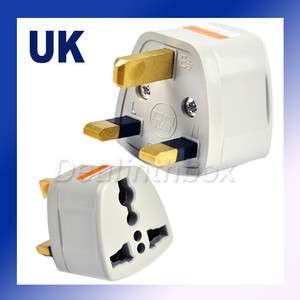 US/EU/AU to UK AC Power Plug Travel Converter Adapter  