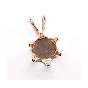  6mm Gold Filled Round Snapset Pendant for Faceted Gemstone 