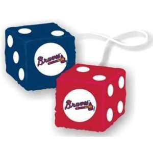  Atlanta Braves MLB 3 Car Fuzzy Dice