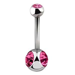  Two Faced Navel Jewel for the Belly Button Twice as Nice 