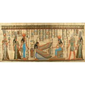  Nefertary Isis Horus Egyptian Papyrus 39x16in100x40CM 