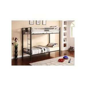 Ameriwood Silver Screen Twin/Twin Bunk Bed in Powder Coated Black and 