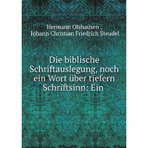   Johann Christian Friedrich Steudel Hermann Olshausen  