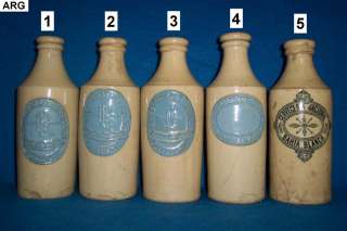 COLLECTION 71 POTTERY ARGENTINA BEER BOTTLES STONEWARE  