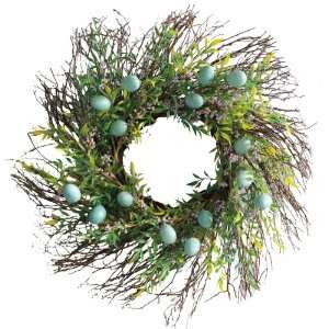  Tag Willow and Twig Egg Wreath, 24 Inches Diameter