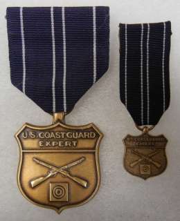 coast guard rifle expert shooting medal with mini u s government 