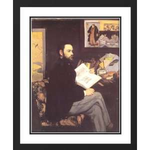   Framed and Double Matted Portrait of Emile Zola