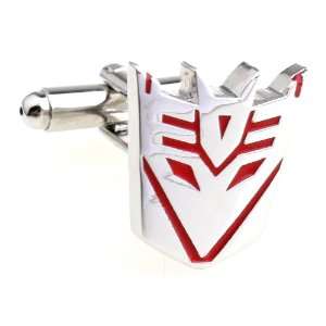  Silver and Red Decepticons Transformers Cufflinks Cuff 