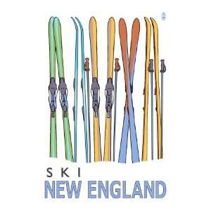  Skis in Snow   New England, c.2009 Giclee Poster Print 