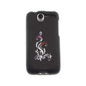  Rubber Coated Design Phone Case Blooming Floral For HTC 